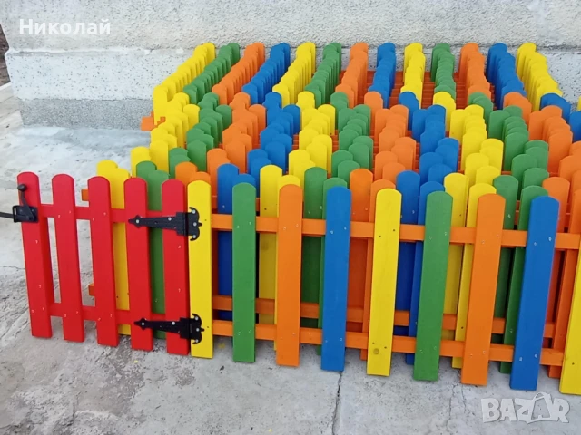 Дървена ограда за детска площадка детски кът дървена декоративна ограда оградка за деца, снимка 4 - Други - 49439676