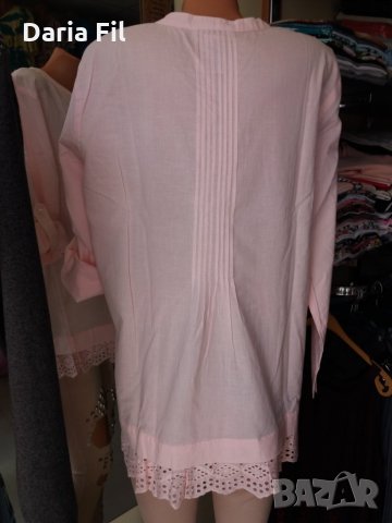 ПРОМО!! УНИКАЛНО КРАСИВА РИЗА/БЛУЗА в розово с дантела 2ХЛ/3ХЛ размер, снимка 6 - Ризи - 28696846