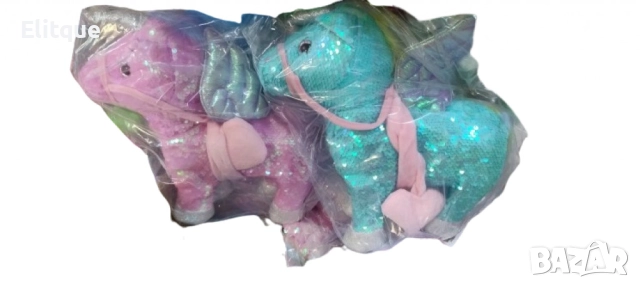 Очарователен ходещ еднорог на каишка с песни и пайети, снимка 6 - Плюшени играчки - 52745104