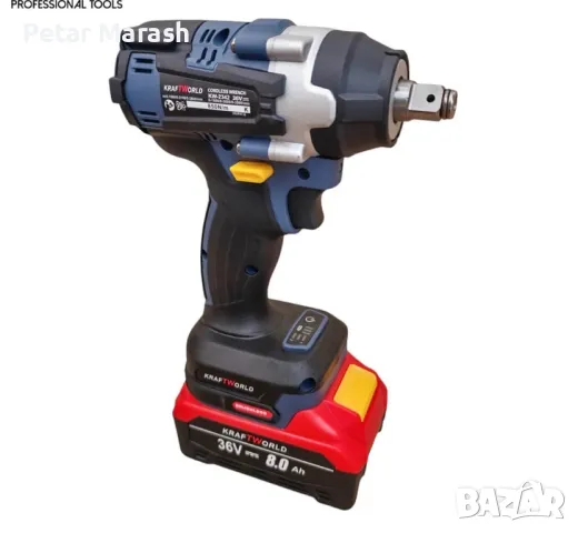 АКУМУЛАТОРЕН ГАЙКОВЕРТ KRAFTWORLD POWERSHARE 36V, снимка 2 - Други инструменти - 50357366