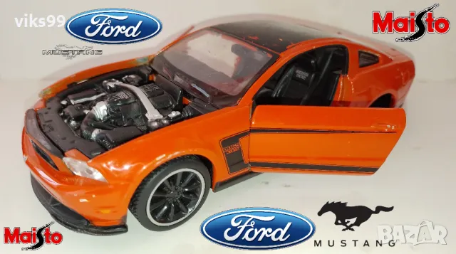 Ford Mustang Boss 302 ORANGE MAISTO - Мащаб 1:24, снимка 1 - Колекции - 48812643