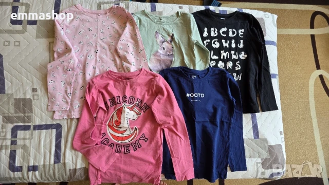 Лот блузи с дълъг ръкав, размер 134, 8-10 години