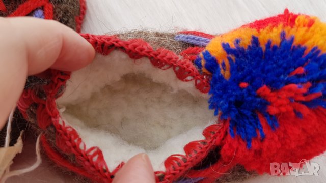  Детски пантофи от чиста вълна №19/20 - НОВИ, снимка 6 - Детски пантофи - 35026084