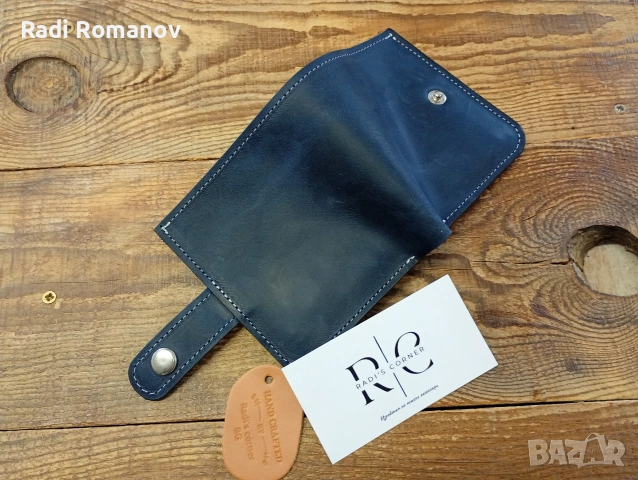 Ръчно изработен мъжки кожен портфейл , снимка 5 - Портфейли, портмонета - 53578880