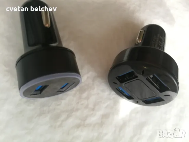 Продавам автомобилни бързо-зарядни 12В в запалката за смартфони с дисплей за волтажа на акумулатора.