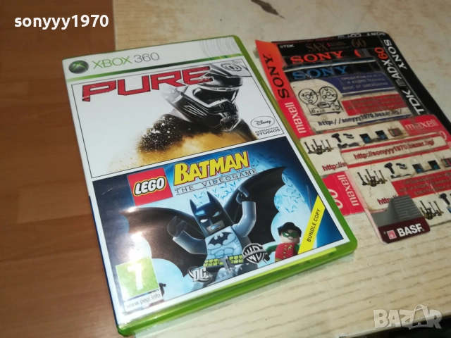 XBOX 360 X2 GAME PURE & BATMAN 0610251810