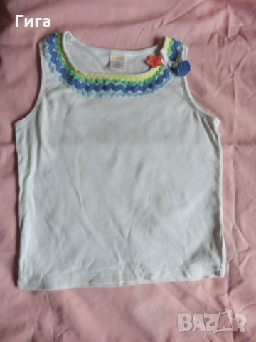 Бяло потниче Gimboree, снимка 2 - Детски тениски и потници - 33465700