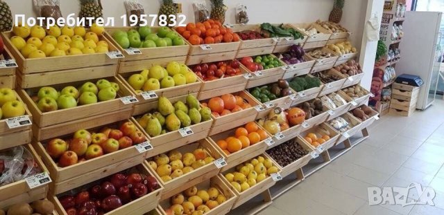 Стъпаловиден стелаж за плод и зеленчук