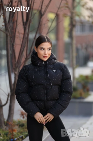 Prad🅰️ Черно Късо Зимно Дамско Яке , снимка 4 - Якета - 52561409