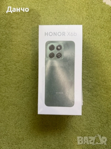 Чисто нов телефон Honor X6b-Midnight Black + подарък слушалки