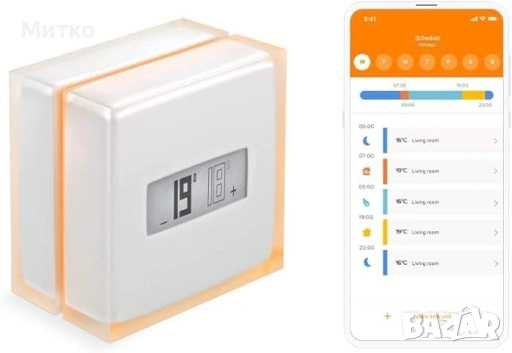 N3 Netatmo NTH01-AMZ Интелигентен и енергоспестяващ Wi-Fi термостат, снимка 3 - Други - 53125837