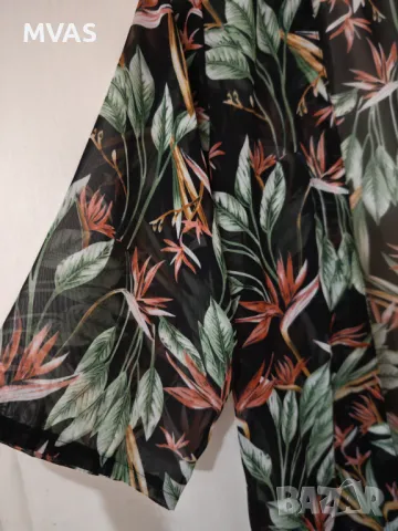 Нова плажна воалена наметка кафтан на листа XS S размер, снимка 3 - Бански костюми - 49509356