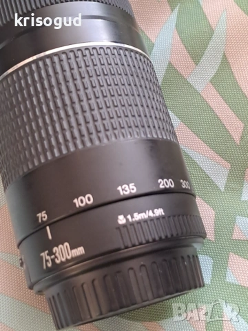 Обектив Canon EF 75-300mm f/4-5.6 III, снимка 5 - Обективи и филтри - 53075844