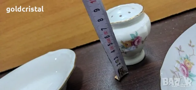 Стар български порцелан чинии и солница , снимка 10 - Антикварни и старинни предмети - 48699062