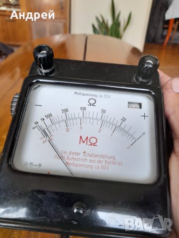 Стар Мега Ом Метър, снимка 3 - Антикварни и старинни предмети - 40737223