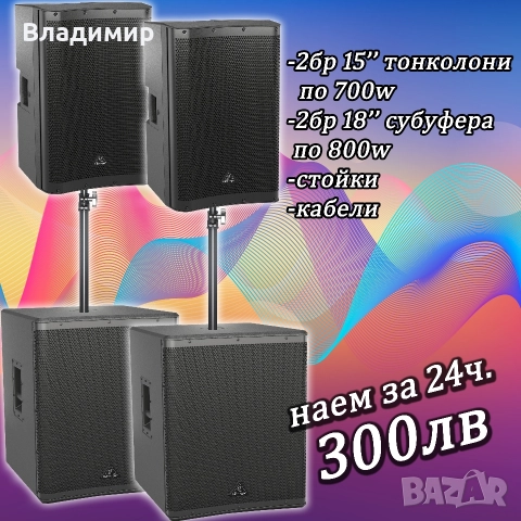 Озвучаване под наем, тонколони и техника , снимка 10 - Други - 50211875