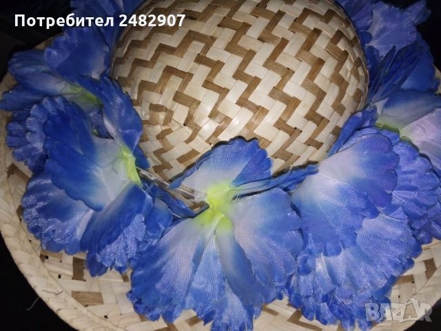Сламена шапка, снимка 3 - Шапки - 27748816