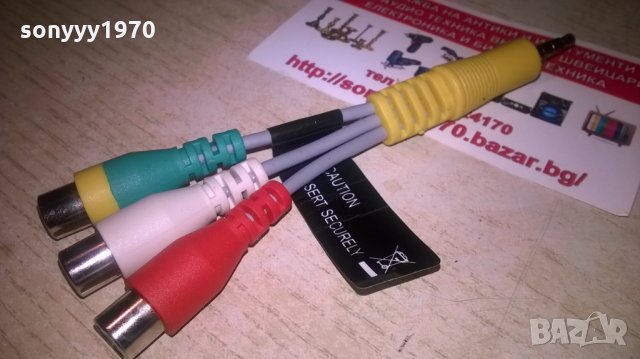 преход а/в-3 чинча към жак 3.5мм, снимка 5 - Други - 27497355