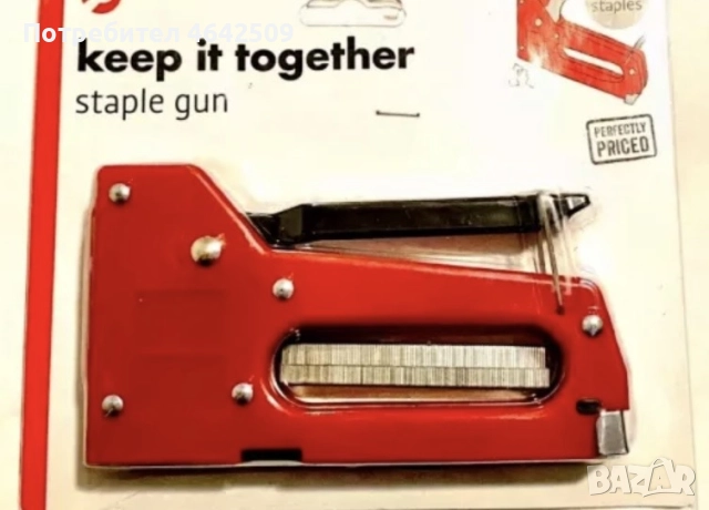 Ръчен Такер за Тапициране на Мебели със Скоби - 100 бр, снимка 2 - Други инструменти - 52420003