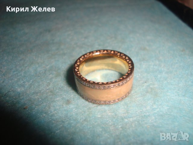 T1 ALE R 50 ПОЗЛАТЕН СКЪПОЦЕНЕН ЕМАЙЛИРАН ПРЪСТЕН PANDORA МАРКОВО ФЕШЪН БИЖУ с ДИАМАНТЧЕТА 25266 , снимка 15 - Пръстени - 34884063
