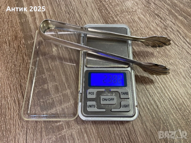 Винтидж сребърни щипки за захар, проба 800, снимка 5 - Антикварни и старинни предмети - 52417183