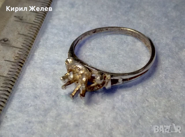 СТАР СРЕБЪРЕН ПРЪСТЕН СРЕБРО ВИСОКА ПРОБА ХУДОЖЕСТВЕНА МАЙСТОРСКА ФИНА РЪЧНА РЕТРО ИЗРАБОТКА 41511, снимка 3 - Антикварни и старинни предмети - 50542265