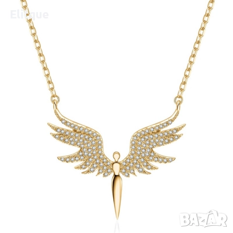 Нежно дамско колие с висулка феникс с камъни  , снимка 9 - Колиета, медальони, синджири - 52889134
