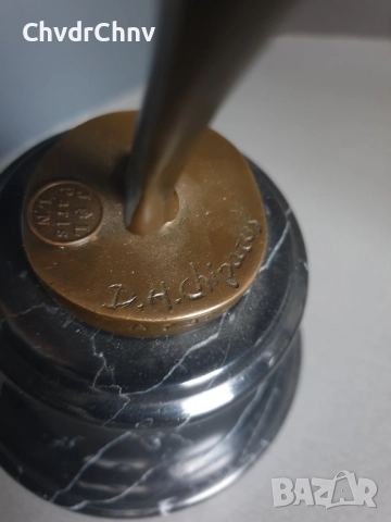 39см-4кг Chiparus статуетка/френска бронзова скулптура/Арт Деко фигура кабаретна танцьорка-балерина, снимка 10 - Статуетки - 52469095