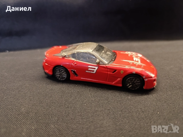 Количка Burago Ferrari 599xx, снимка 2 - Колекции - 52021376