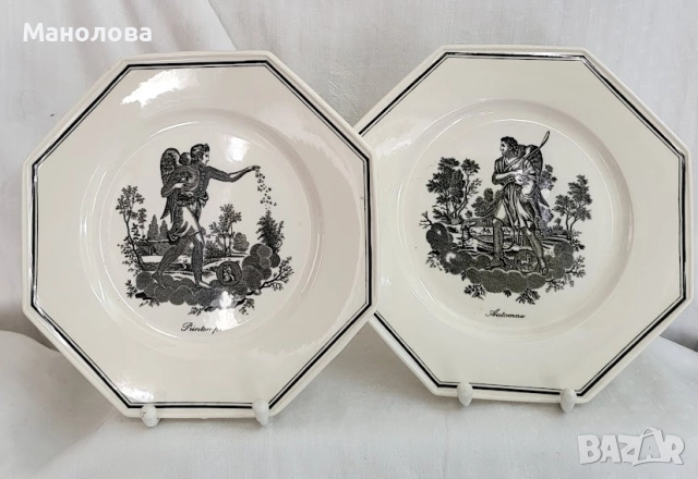 Две осмоъгълни чинии на Villeroy & Boch от серията четири сезона.