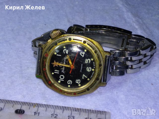 КОМАНДИРСКИ 17 КАМЪКА СДЕЛАНО в СССР Стар РУСКИ с ПОЗЛАТА КОЛЕКЦИОНЕРСКИ МЕХАНИЧЕН ЧАСОВНИК 41248, снимка 14 - Антикварни и старинни предмети - 43320050