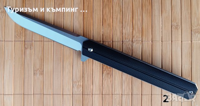 Сгъваем джобен нож / стомана D2 /, снимка 3 - Ножове - 43844249