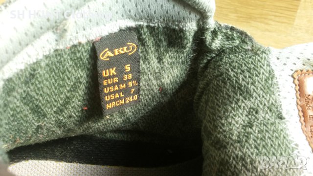 AKU SUPERALP GORE-TEX Vibram Leather Boots разме EUR 38 / UK 5 дамски детски водонепромокаеми - 466, снимка 14 - Дамски боти - 43429725