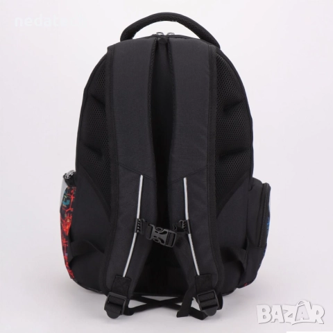 Ученическа раница Gamer 15NF36, Черен, 30x19x45см., снимка 4 - Раници - 51530103