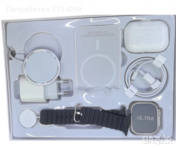 Комплект 8 в 1 с X8 Smartwatch,безжични слушалки,зарядно,кабели,външна батерия, снимка 7 - Смарт часовници - 51387308