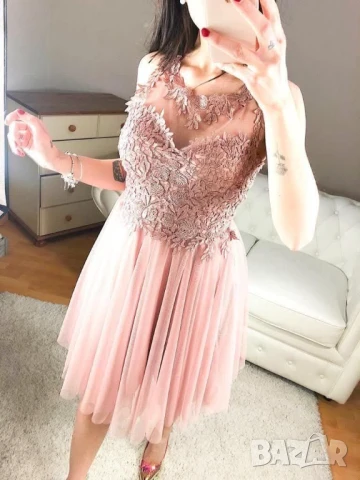 🩷Официални рокли с тюл и богата дантела  , снимка 3 - Рокли - 50622527