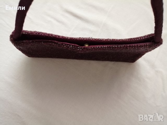 Accessorize малка дамска чанта с мъниста във виолетов цвят - със забележки, снимка 10 - Чанти - 43946030