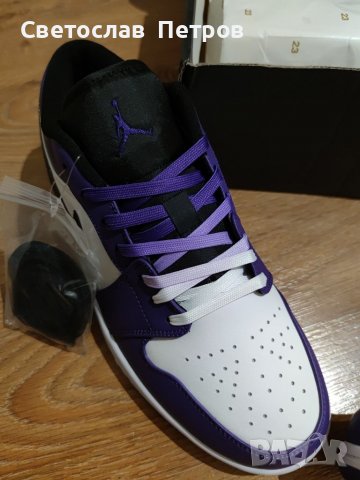 Air jordan 1 low purple , снимка 2 - Маратонки - 36671332