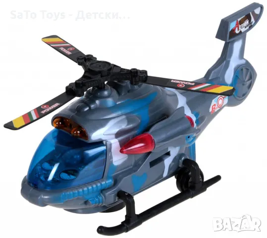 Боен хеликоптер със светлини и звукови ефекти, снимка 2 - Влакчета, самолети, хеликоптери - 50082159