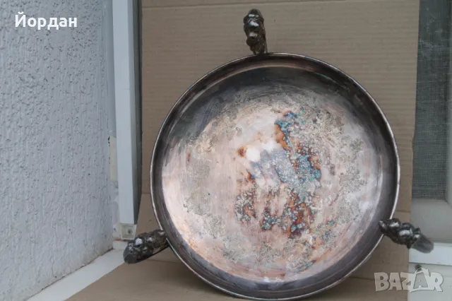 Посребрена фруктиера , снимка 7 - Антикварни и старинни предмети - 49713524