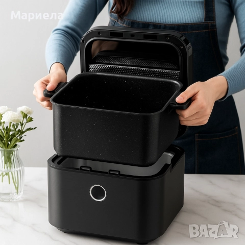 Midea DualTaste Air Fryer MF-CY75C2 – 7L капацитет, JuicyLock технология, снимка 2 - Уреди за готвене на пара - 52726080