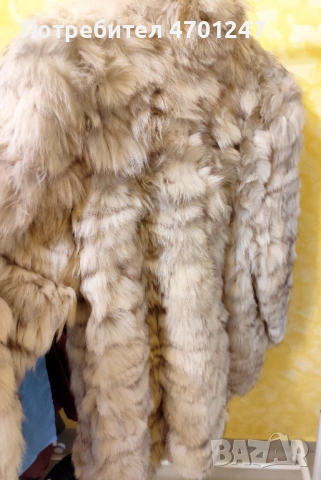 Луксозно палто от естествен косъм – Бяла лисица , снимка 3 - Палта, манта - 53453969