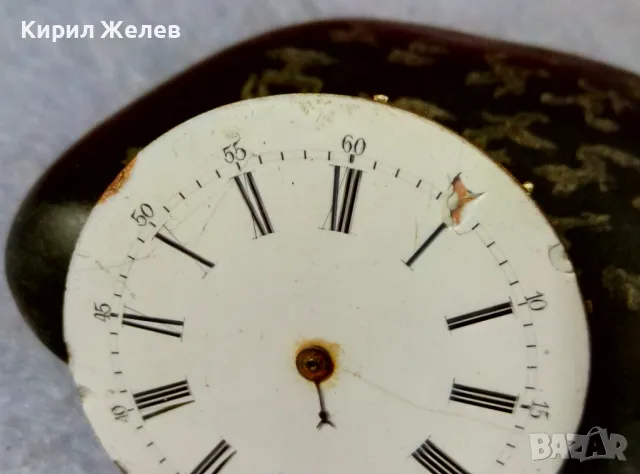 МЕХАНИЗЪМ от РЯДЪК СТАР ШВЕЙЦАРСКИ ДЖОБЕН ЧАСОВНИК с ПОРЦЕЛАНОВ РИМСКИ ЦИФЕРБЛАТ 49651, снимка 5 - Антикварни и старинни предмети - 48575478