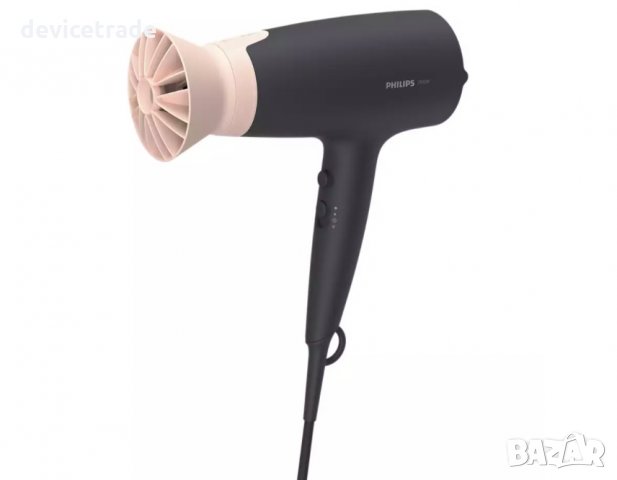 Сешоар PHILIPS 2100W DC motor ThermoProtect, Черен/Розов, BHD350/10, снимка 3 - Сешоари - 34579469