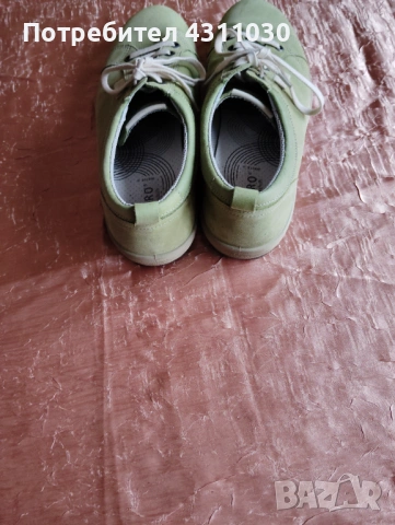 Зелени дамски обувки с връзки от естествен набук- Legero 000823z 40 номер, снимка 4 - Дамски ежедневни обувки - 53413859