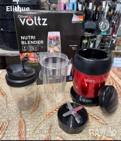 Мощен нутри блендер Oliver Voltz, 1200W с LED дисплей и 2 кани за смути (1000ml/800ml), снимка 3 - Чопъри и пасатори - 52949896