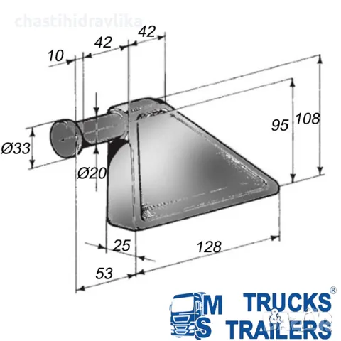 Горна панта за заден капак 10248100 + 10250100 Ø20mm, снимка 5 - Части - 33998892