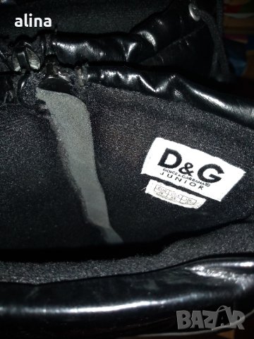  Дамски черни ботуши DOLCE&GABBANA /D & G/ JUNIOR, снимка 2 - Дамски ботуши - 43545477