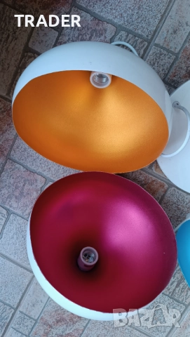 Алуминиев лампион пендел лампа абажур осветително тяло тройка, снимка 10 - Лампи за таван - 49985579