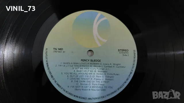 Percy Sledge – When A Man Loves..., снимка 3 - Грамофонни плочи - 48583320